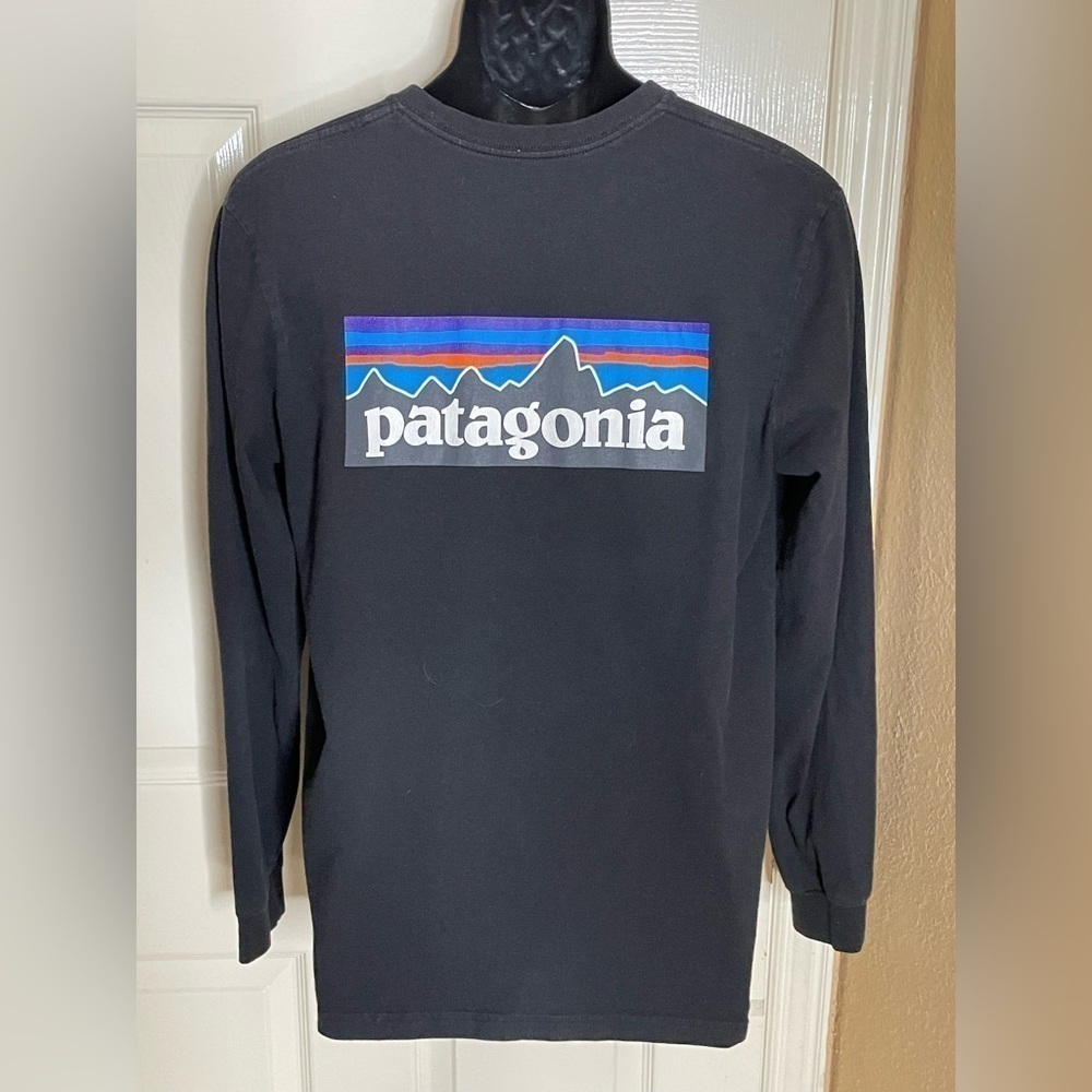 Patagonia Shirt Mens Medium  Black Organic Cotton Casual​​​​​​​​​​​​​​​